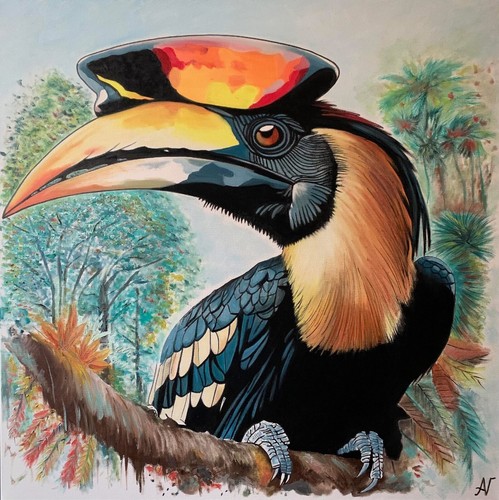 Buccero quadro olio su - -,