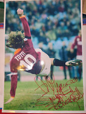 Stampa FRANCESCO TOTTI con AUTOGRAFO ORIGINALE AS ROMA FOTO DEDICA a Marco