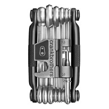 Crankbrothers M19 Bici Multiutensile Acciaio Alta Resistenza + Custodia Nero (19 Funzioni)