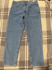 Carhartt Jeans Uomo 34” X 32 Pantaloni Denim Vestibilità Relaxed