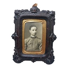 *HH* Antica Cornice Foto Militare Esercito Italiano Soldato Cornicetta WW1 WW2 