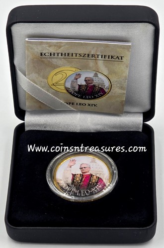 Moneta papa leone - xiv, euro