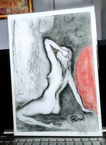 Quadro disegno carbone