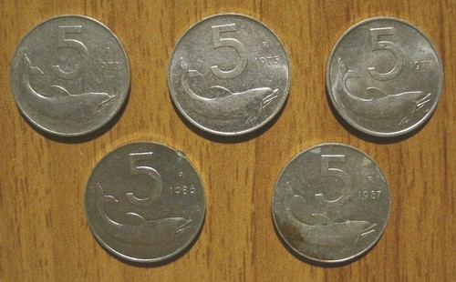 Lotto monete lire anni - 5,