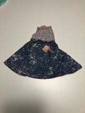 Barbie abiti vintage gonna anni 80 anni 90 jeans gonna lunga con lettera B