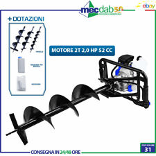 Trivella a Scoppio 2 Tempi 52cc Con Punte in Acciaio Ø100/150/200 mm Hyundai