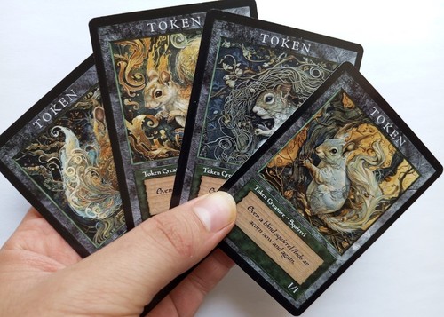 Squirrel old style tokens - 4x,