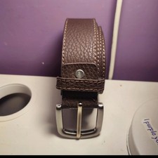 Cintura Uomo RB Tg 120 Moro Fibbia In Metallo Argento Larghezza 4.5 Cm