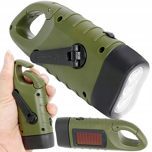Torcia led solare manovella - torcia,