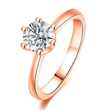 anello solitario placcato