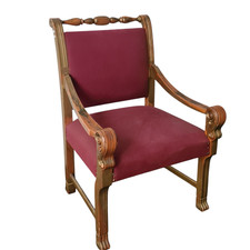 Poltrona Vintage Stile Antico Produzione Cantù Legno Massello Design Italiano