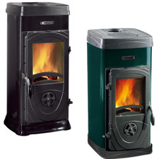 STUFA A LEGNA ACCIAIO E GHISA