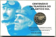 PORTOGALLO 2022 TRASVOLATA ATLANTICO MERIDIONALE PROOF MONETA 2 EURO 