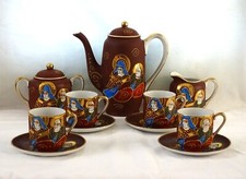 SATSUMA - SERVIZIO DA CAFFE' DIPINTO A MANO EPOCA 900-IN PORCELLANA FINE- 190