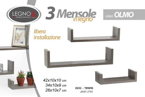 Set mensole parete - da,