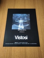 1987 VISTOSI MURANO ARTE VETRO DESIGN ANGELO MANGIAROTTI VINTAGE AD PUBBLICITA