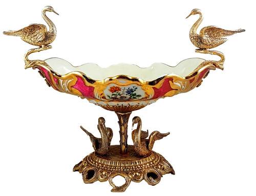 Antico vaso bronzo porcellana