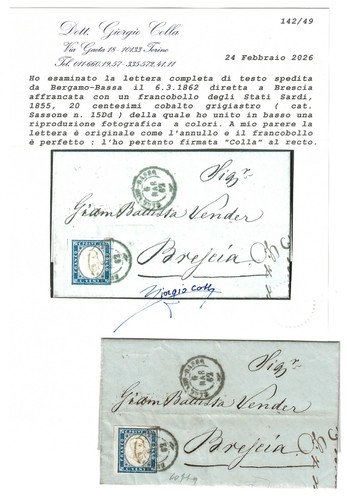 1861 sardegna lettera - sardegna,
