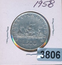 ITALY - 500 LIRE -  SILVER  -