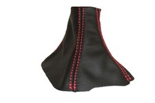 cuffia Cambio compatibile con Ford S Max Mk1 Galaxy in pelle Nera Cuciture Rosse