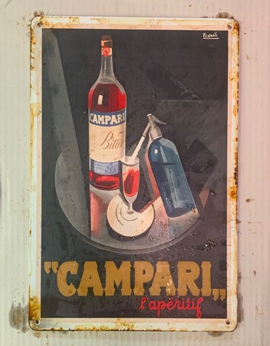 Insegna metallo campari - metallo,,