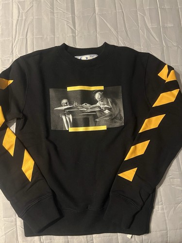 Felpa off white nera nuova - white,