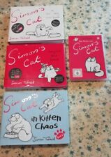 Simon's Cat 3 libri fumetti + 1 dvd cartone animato originali collezione RARI !