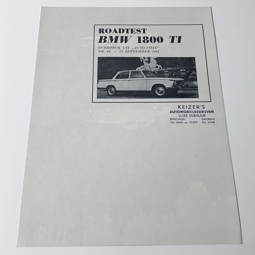 Bmw 1800 road test 1964 - road,