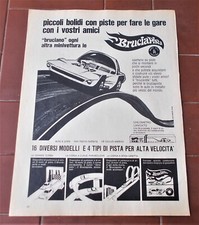 Pubblicita' BRUCIAPISTA MATTEL Piccoli bolidi piste anni 60 advertising 23x30