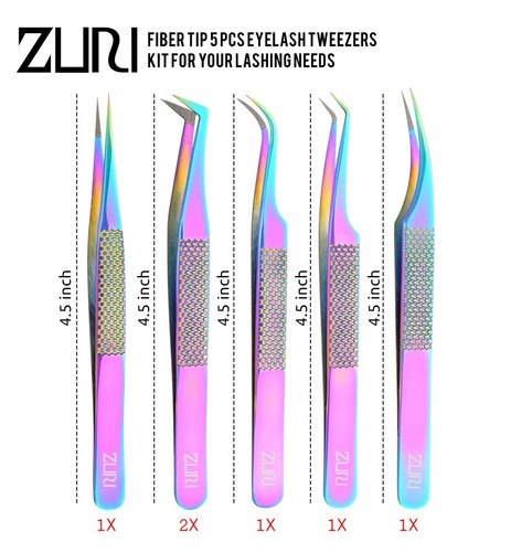 Set pinzette extension ciglia