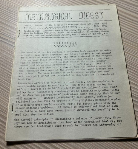 1957 1st metaphysical - ed.,