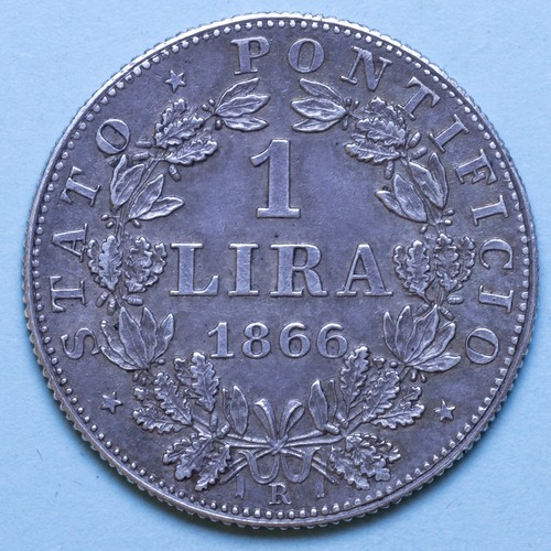 Pio lira 1866 roma prova - pio, xx