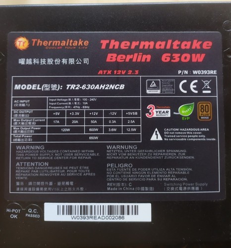 Alimentatore thermaltake - pc,