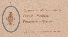 Mp1 - Biglietto da Visita Vintage Tappezzerie Rossi  - Brescia
