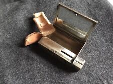 SCATOLA Porta Rossetto e Porta Cipria ARGENTO 800 originale liberty anni '40