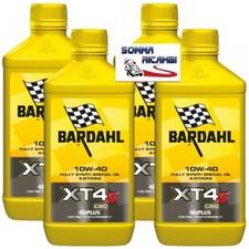 4 LITRI OLIO MOTORE MOTO 4T BARDAHL XT4-S XTS C60 10W40 RACING 100 % SINTETICO