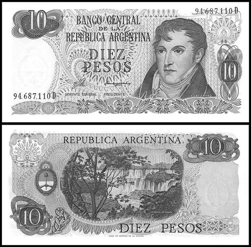 Argentina pesos 1976 nd - 10, pesos,