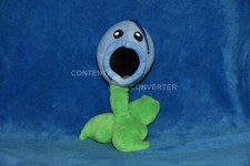 Plants Vs Zombies Blu 7" Peluche Giocattolo Snow Pea Shooter Finestra Ventosa NOS