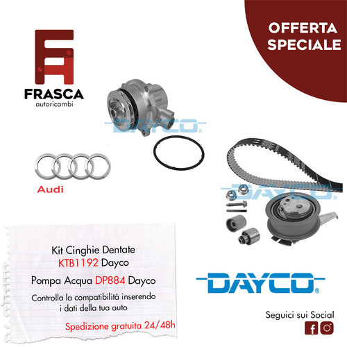 Kit distribuzione dayco pompa - distribuzione,