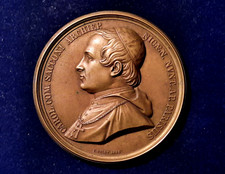 Grande Placca  del Cardinale Carlo Sacconi Nunzio apost. Parigi dal 1853  mm. 87