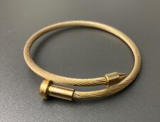 Bracciale acciaio regolabile Chiodo uomo donna Acciaio  Colore  oro