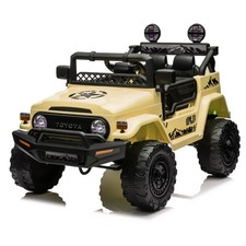 TOYOTA FJ CRUISER elettrica bimbi macchina per bambini radiocomandata 12V Sabbia