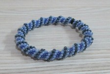 Idea regalo BRACCIALE BRACCIALETTO donna artigianale mezzi cristalli perline 