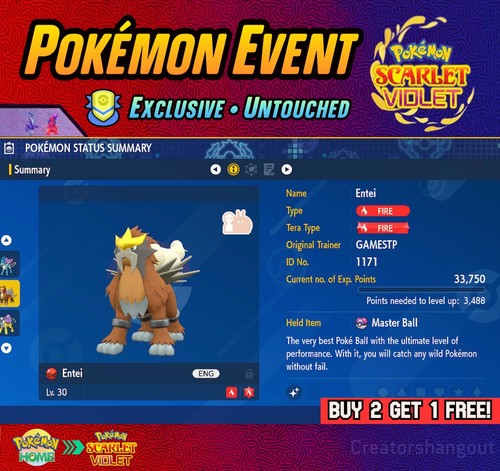 Evento shiny entei - entei, ✨