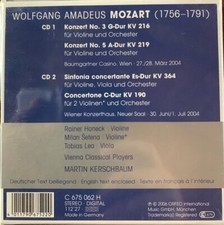 MOZART Solo Concerts  Violin &