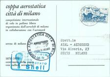 87323 - ITALIA - Storia Postale - SPECIALE PALLONE Cartolina Volo 1970 Milano