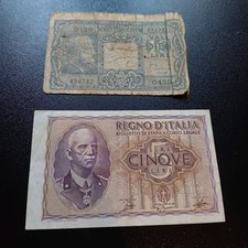 Vecchia banconota 5 lire - vecchia, da