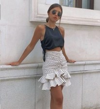 Gonna a pois Zara panna taglia