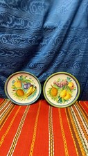 Coppia piatti ceramica dipinti - coppia,