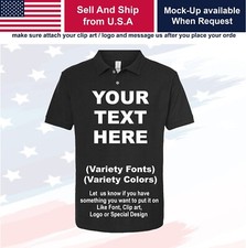 Polo personalizzata personalizzata personalizzata con testo, logo